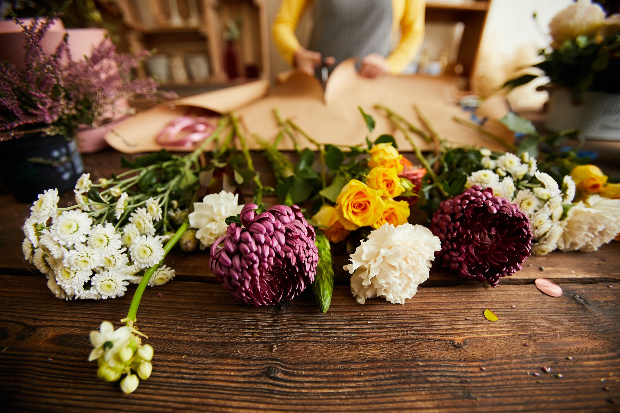 Beautiful Flowers in Flower Shop